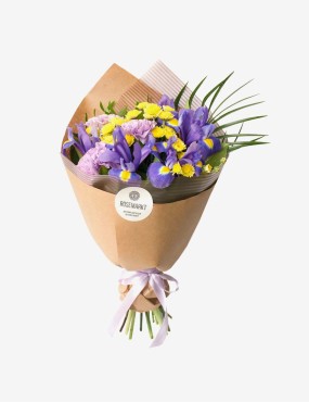 White Roses & Blue Orchids Bunch