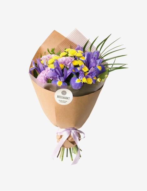 White Roses & Blue Orchids Bunch