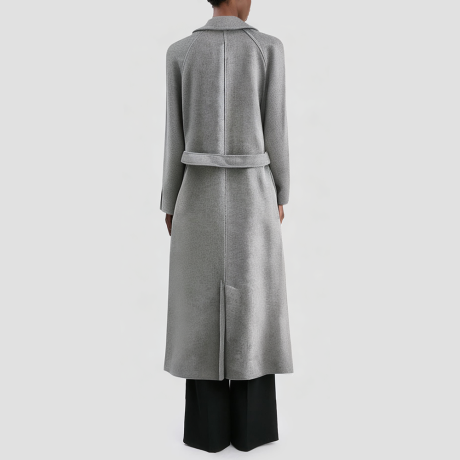 Vintage single-button long women's coat