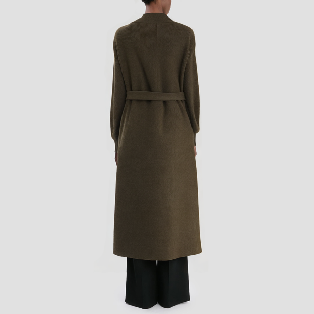 Slim-fitting jacket with gold thread belt