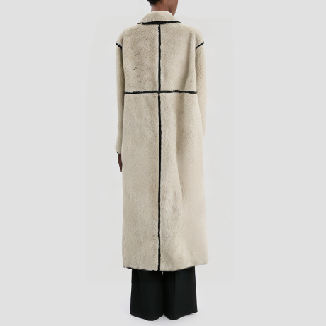 Retro stand-collar casual long coat