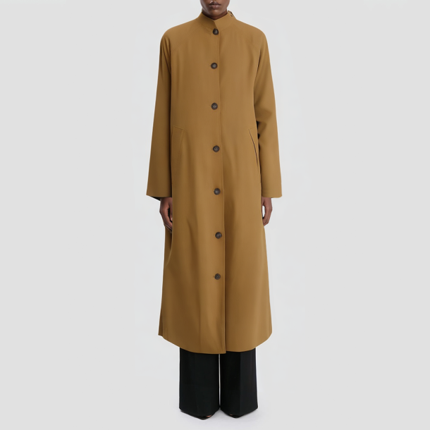 Single-breasted long women's coat