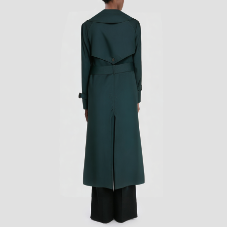 Loose-fitting trench coat with a belt detail