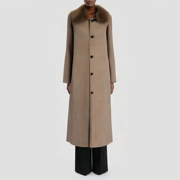 Vintage reversible faux fur women's jacket