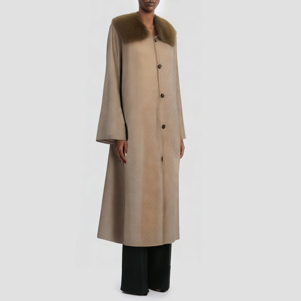 Vintage reversible faux fur women's jacket