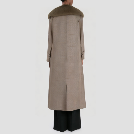 Vintage reversible faux fur women's jacket