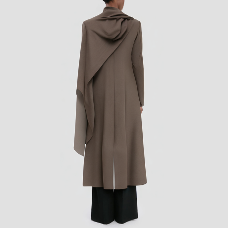 Stylish and elegant cape-style trench coat