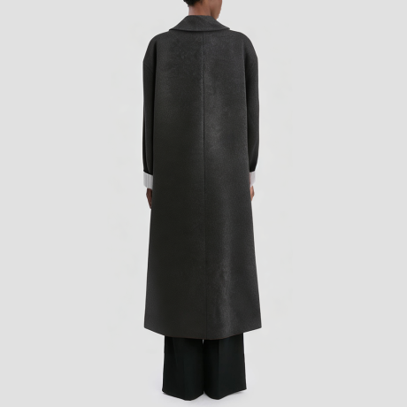 Double-breasted long women's trench coat
