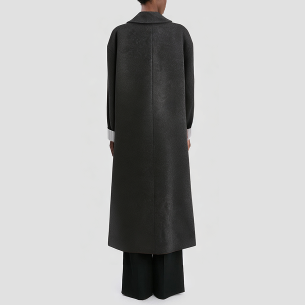 Double-breasted long women's trench coat