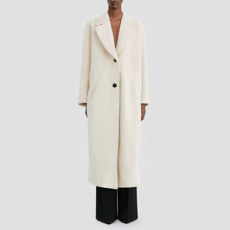 Single-breasted women's long winter coat
