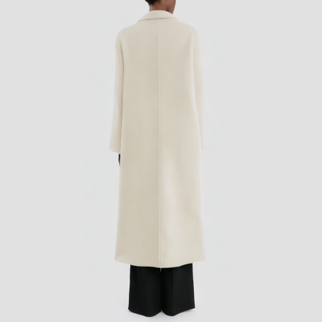 Single-breasted women's long winter coat