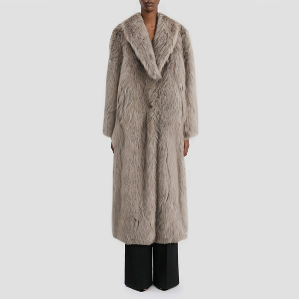 Elegant long trench coat in a suit style