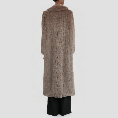 Elegant long trench coat in a suit style