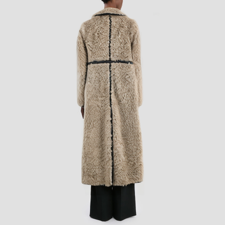 Lapel collar waterproof long winter coat