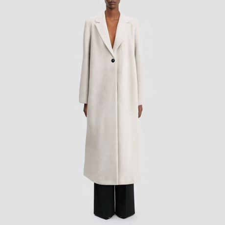 Single-breasted loose-fitting women's coat
