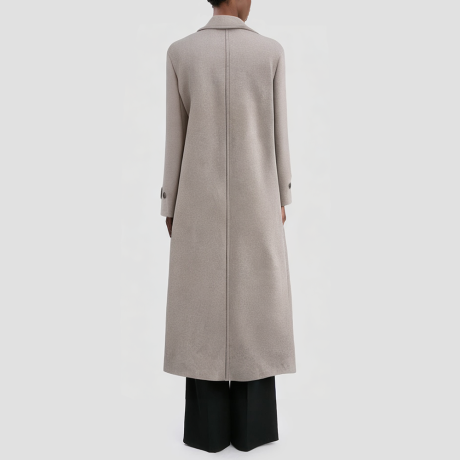 Double-brebreasted women's tweed coat