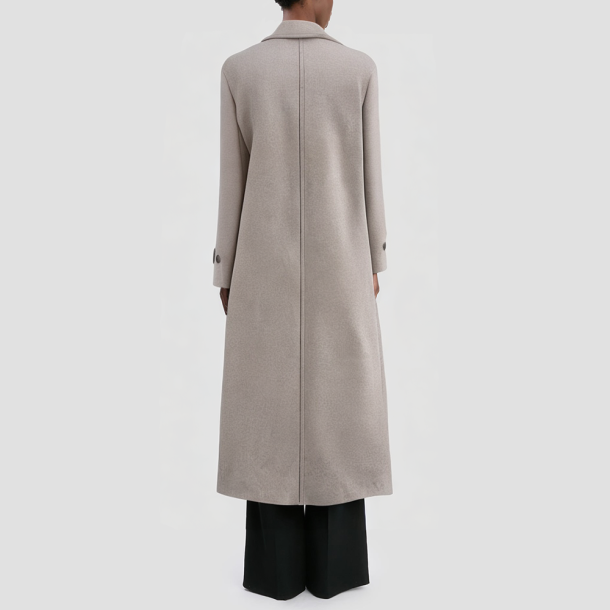 Double-brebreasted women's tweed coat