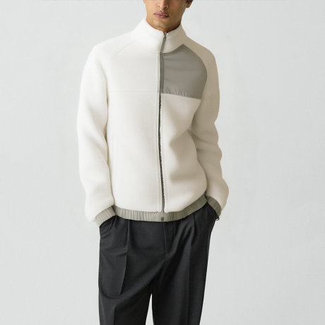 Men's Patchwork Lambskin Winter Stand-Collar Jacket