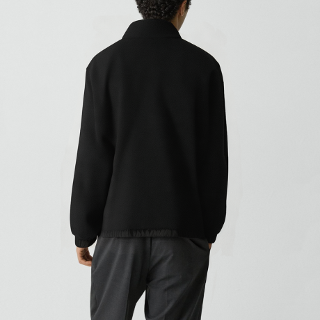 Men's black Patchwork Lambskin Winter Stand-Collar Jacket