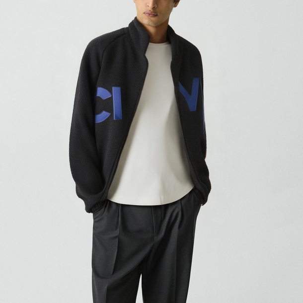 Men's thickened lambskin winter loose jacket