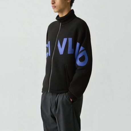 Men's thickened lambskin winter loose jacket