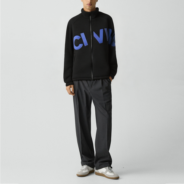 Men's thickened lambskin winter loose jacket