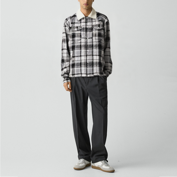 Men's cashmere street-style lapel jacket