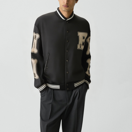 Men's letter-print basketball jacket