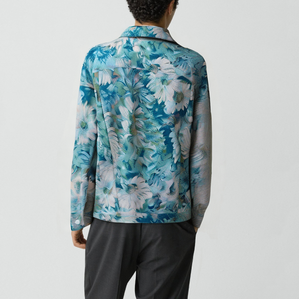 High street jacquard oil painting print jacket