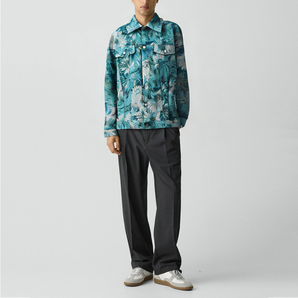 High street jacquard oil painting print jacket