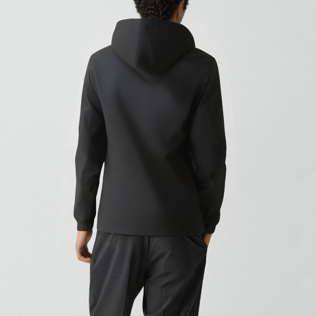 Men's stand-collar rabbit fur bomber jacket