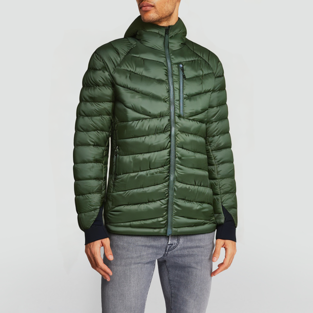 Green Outdoor hiking warm down jacket