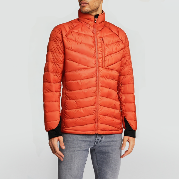 Orange Outdoor hiking warm down jacket