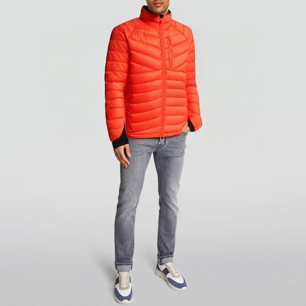 Orange Outdoor hiking warm down jacket