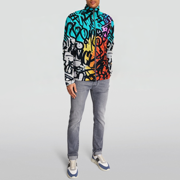 Green 3D textured bomber jacket with bubble-like padding