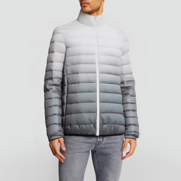 Men's gradient-colored loose-fitting down jacket