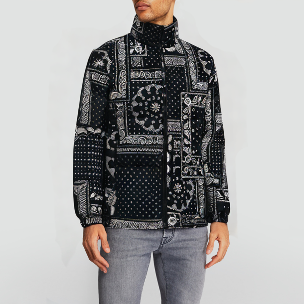 Men's trendy stand-collar puffer down jacket