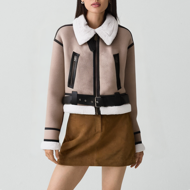 Retro reversible short warm jacket