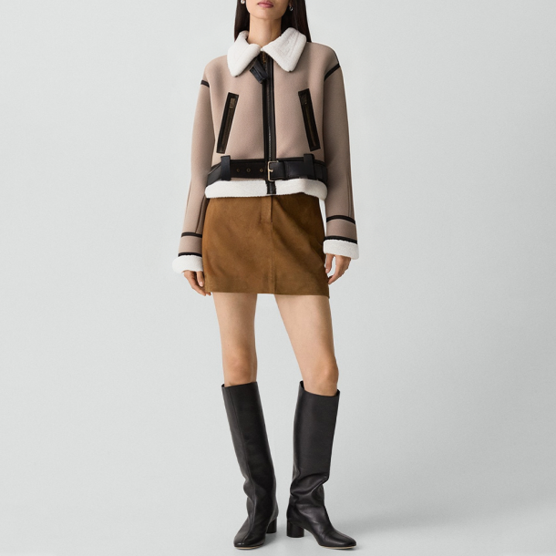 Retro reversible short warm jacket