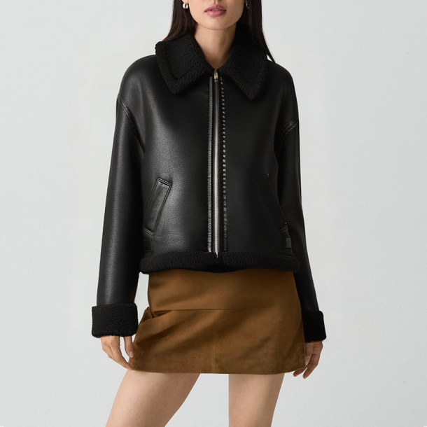 Reversible motorcycle short jacket