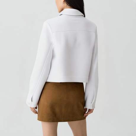 Retro short zippered jacket