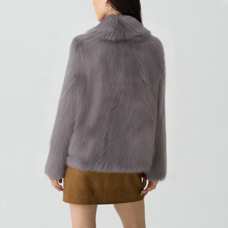 Faux fur short women's jacket