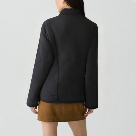 Retro leopard print quilted coat