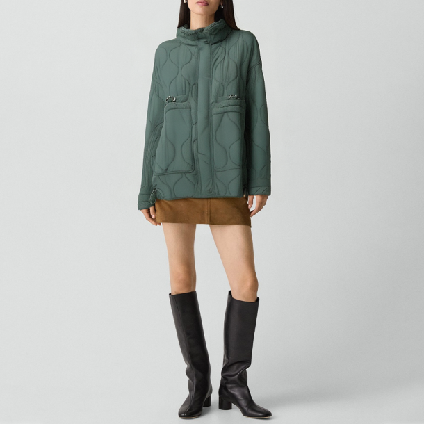 Retro stand-collar warm cotton jacket