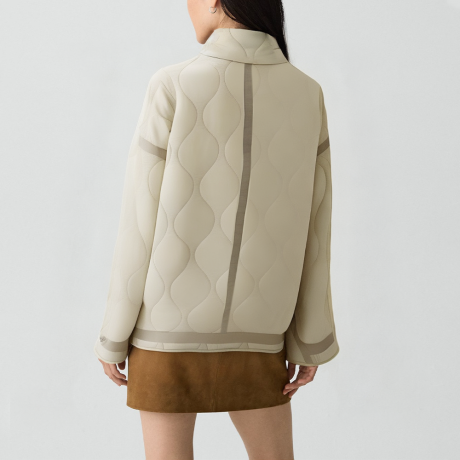 Retro stand-collar loose-fitting thick cotton jacket