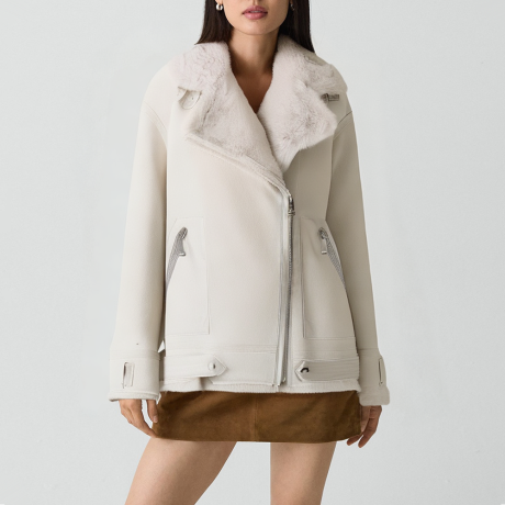 Double-sided thickened vintage warm jacket