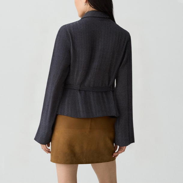 Women's sequined wool coat