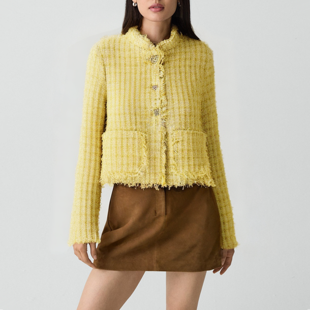 Yellow comfortable casual long-sleeved jacket