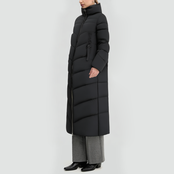 Stand-collar down-filled parka