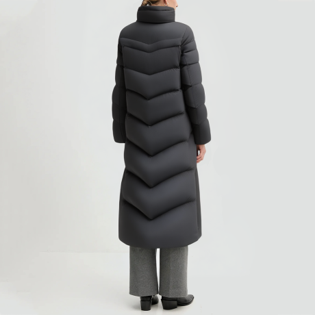 Stand-collar down-filled parka